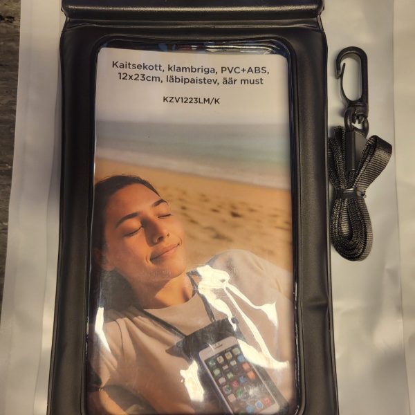 Transparent Protective Phone Pouch, Black