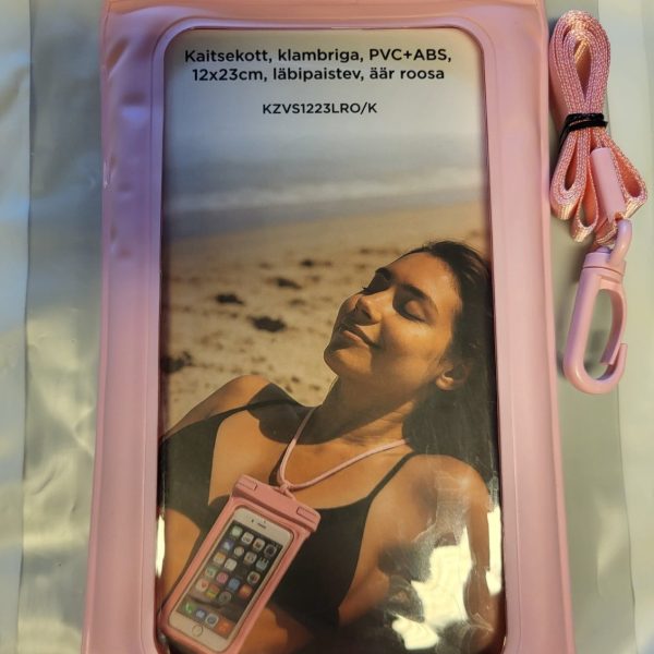 Transparent Protective Phone Pouch, Pink