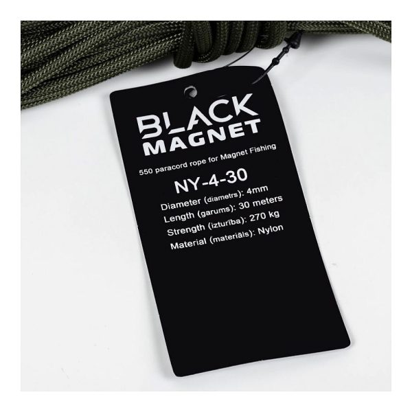 Black Magnet 4mm HEAVING LINE (ROPE-NY-4-30)
