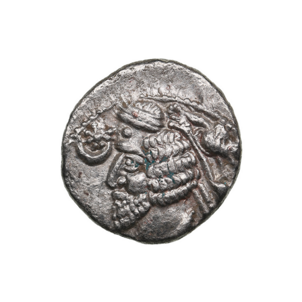 Silver pendant – Parthia, silver drachma of Phraates IV