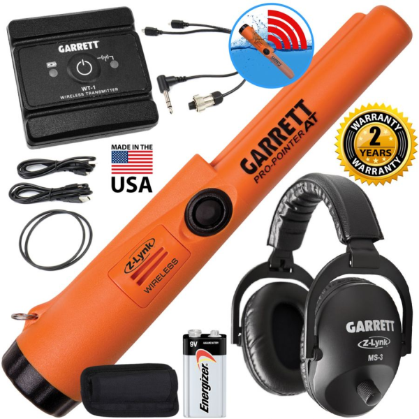 Garrett Pro-Pointer AT Z-LYNK veekindel pinpointer + MS3 juhtmevabad kõrvaklapid ja saatja