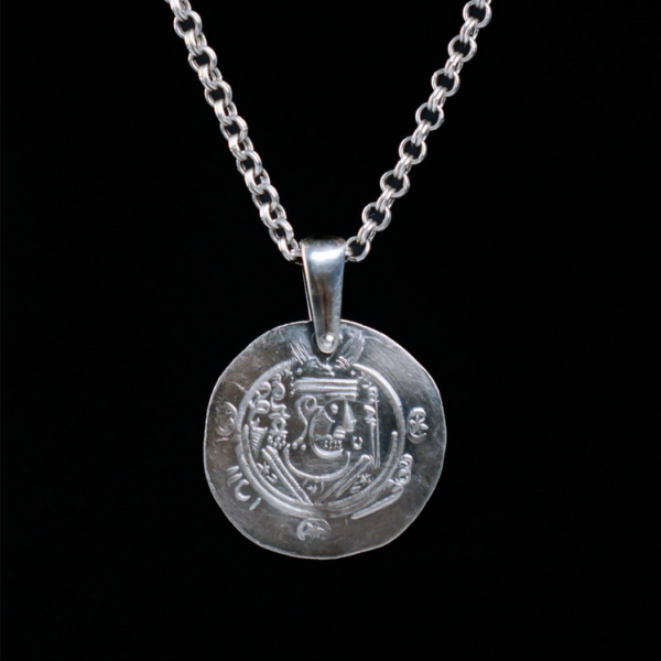 Silver pendant – Arab-Sasanian, Tabaristan, silver hemidrachm