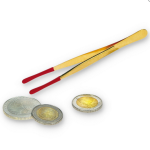 Coin tweezers – gold plated